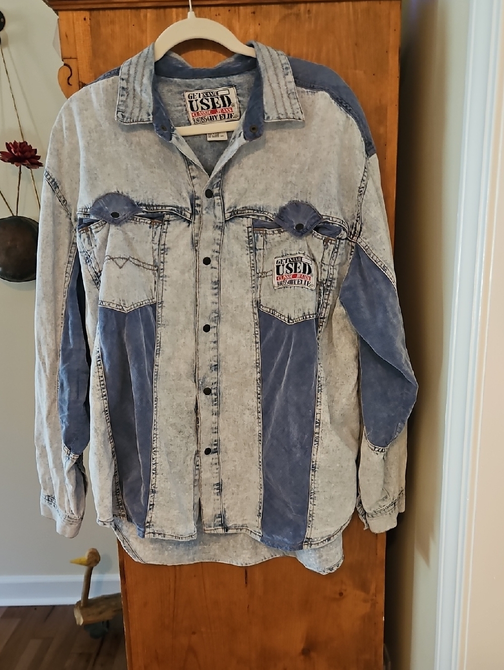 RARE VINTAGE GET USED BY ELIE BUTTON -DOWN SHIRT/JACKET